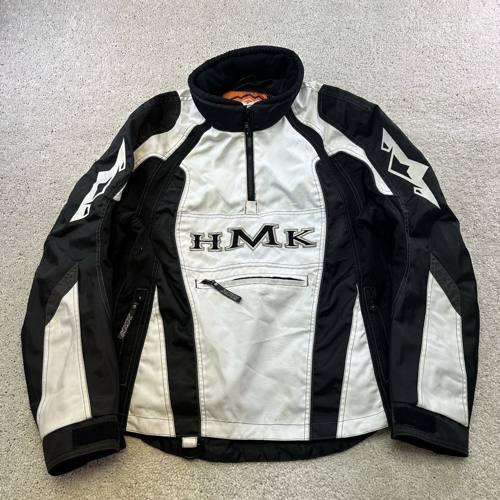 HMK Jacket Mens Small White Black Reissa Snowmobile Motorcycle Coat